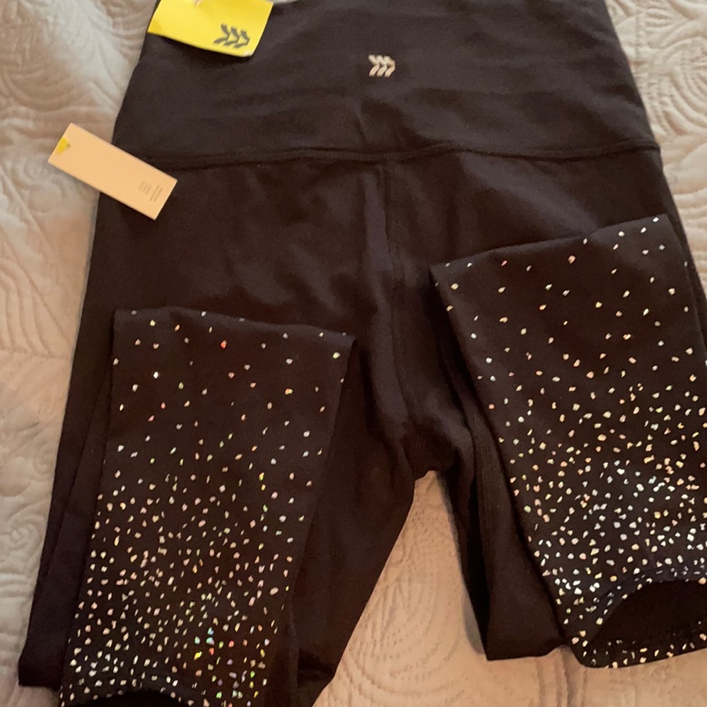 NWT All in Motion adorable sparkly girls leggings